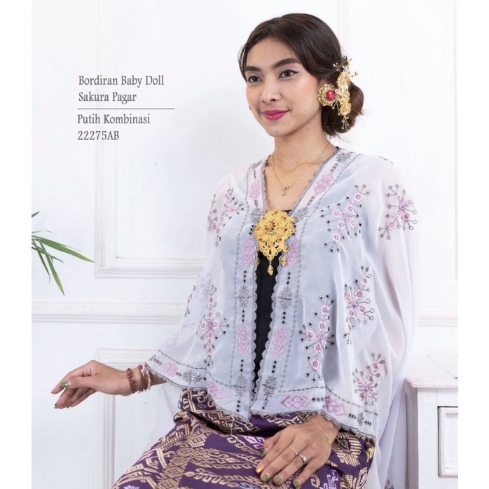 Kain kebaya bordir ukuran 1 baju