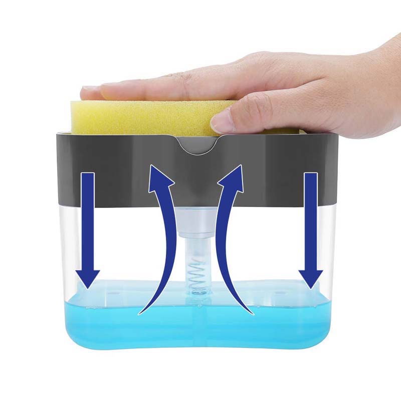 (Serba Serbi)Sponge Dispenser Holder Spons Tempat Sabun Cuci Piring Gelas / Pompa Busa Tempat Cuci Piring Termurah