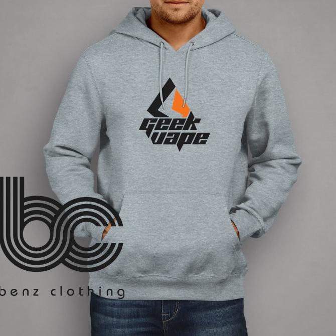 Jaket Hoodie Sweater Geek Vape Outerwear Pria Wanita Jumper Fleece Sablon Polos