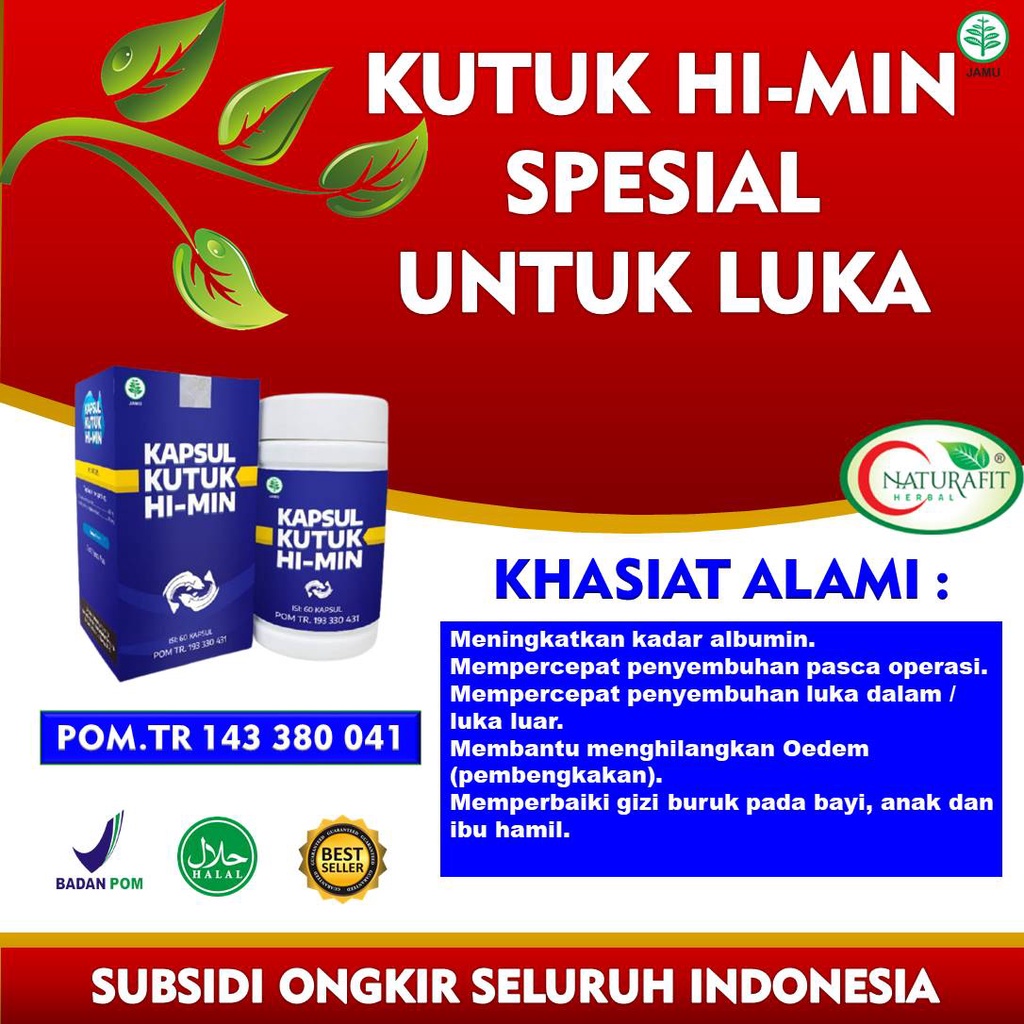 

KUTUK Naturafit Asli Kapsul Kutuk HIMIN HI-Min HI MIN produk Albumin unggulan produksi dan distribusi Naturafit