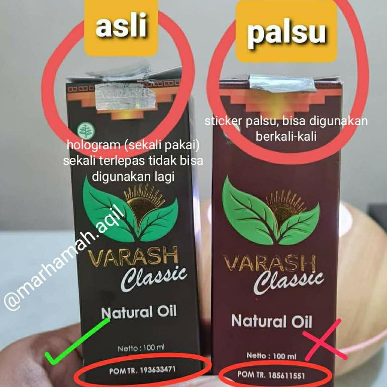 Minyak Varash Classic Natural Oil Original Kemasan Terbaru BPOM Segel Hologram