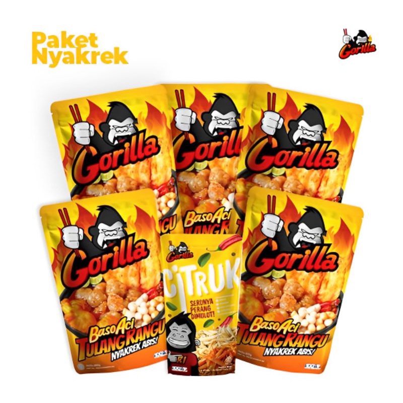 

Paket Nyakrek Ramen Gorilla Bakso / Baso Instan