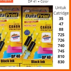 Discount[KF7]-Tinta Suntik Data Print Refill Kit DP 40 Black & DP 41 color untuk Canon MP287 IP2770 