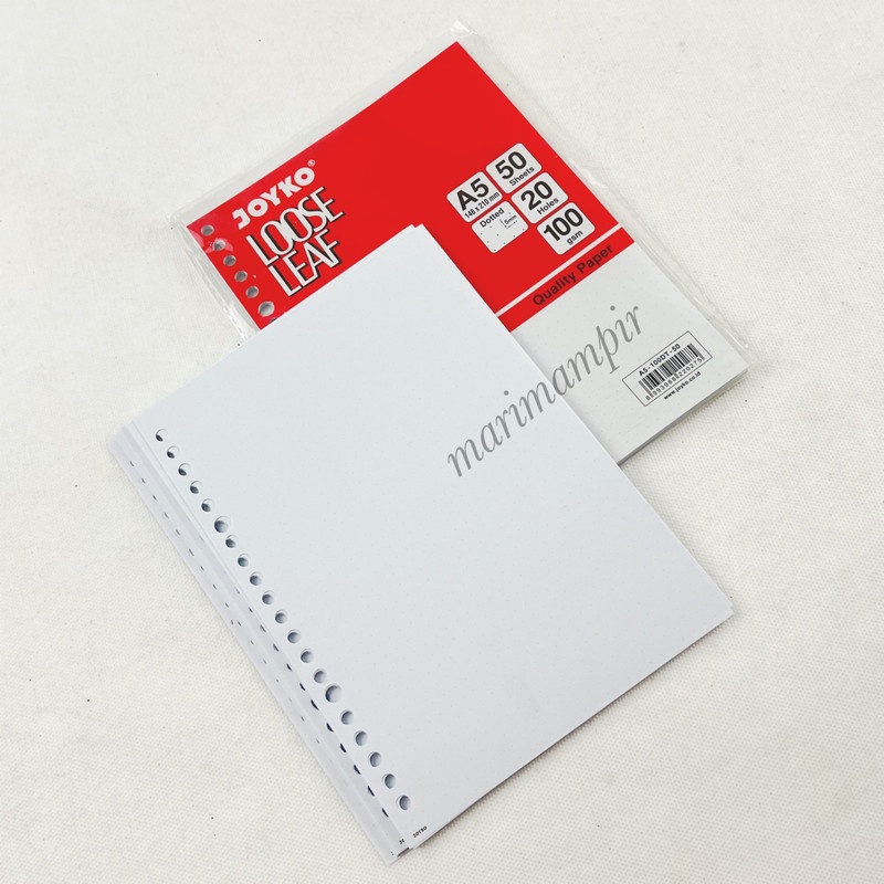 

LOOSE LEAF / KERTAS ISI BINDER / FILE JOYKO DOT BINTIK A5 50 SHT