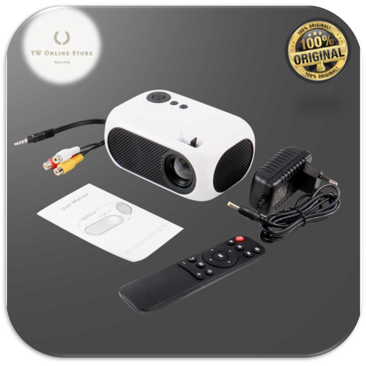 Proyektor Mini LCD Full HD 1080P 1200 Lumen Home Theater - M24