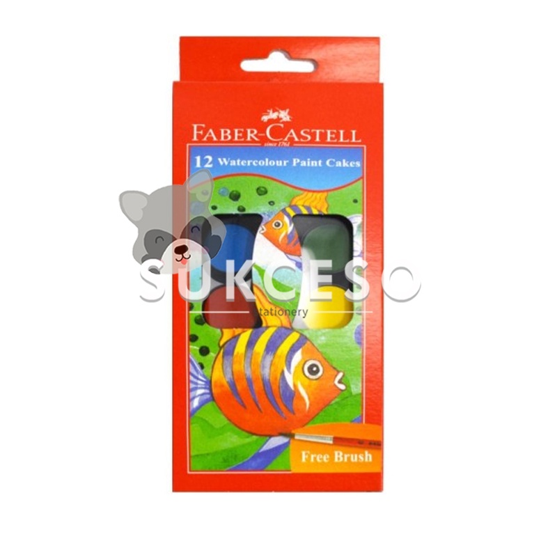 

Faber Castell Cat Air Water Colour Paint Cakes/ Cake 12 warna