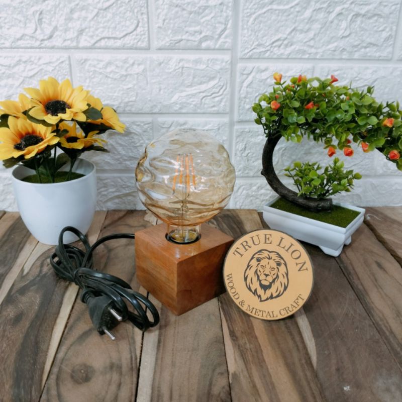 LAMPU MEJA BELAJAR / LAMPU MEJA HIAS KAYU / LAMPU MEJA MURAH TRUELION