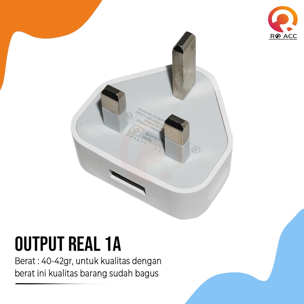 [RO ACC]  Batok / Kepala Charger 1A KAKI 3 UNTUK 4 / 5 / 6 / 7 (OR99)