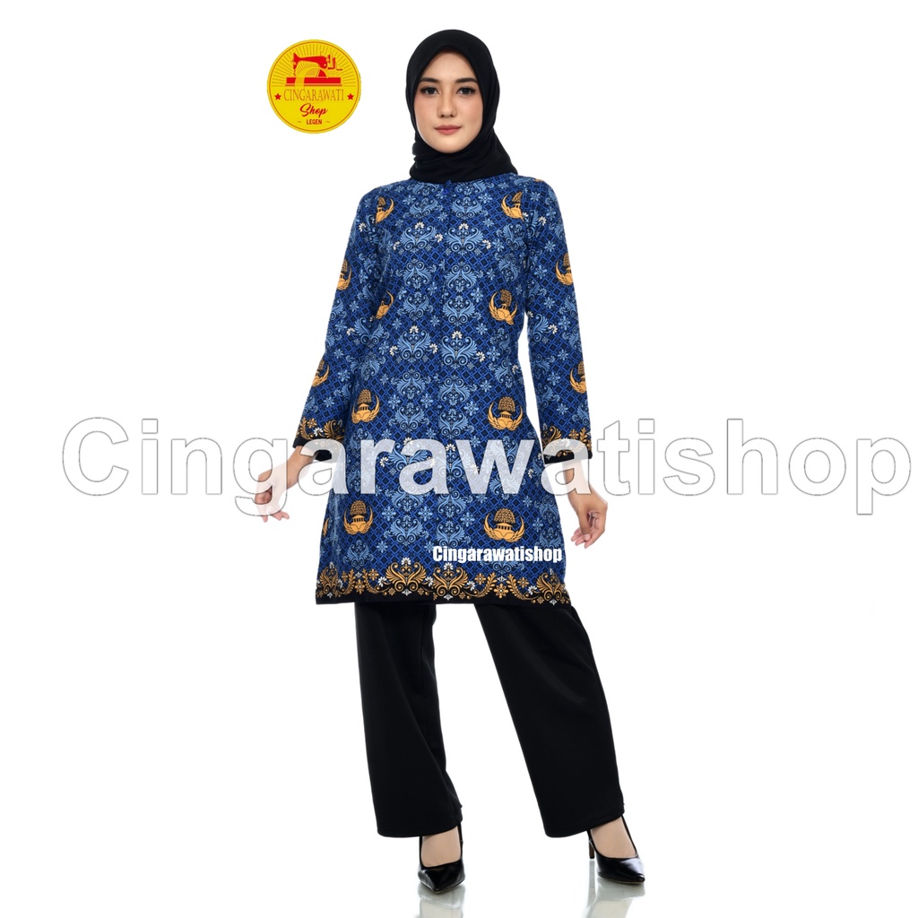 Tunik Batik Korpri Wanita Seragam Korpri Wanita Gamis Korpri Terbaru
