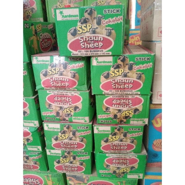 

CIKI SHAUN THE SHEEP STICK COKLAT 1 DUS ISI 100 BUNGKUS