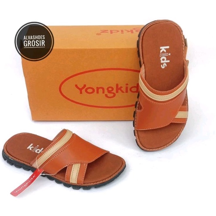 Sandal anak cowok model slop 02 usia 4 5 6 7 8 9 10 11 12