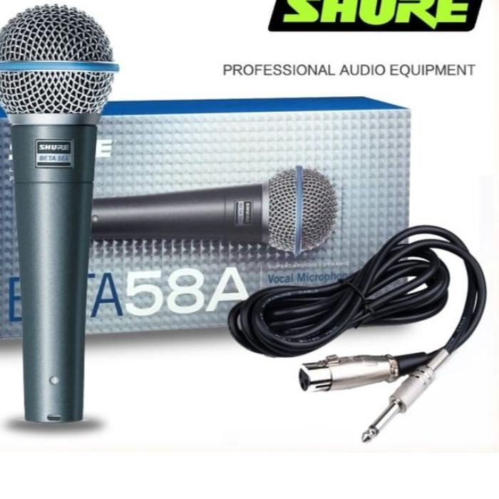 ➦ MIC SHURE BETA 58A MIC KABEL VOCAL DYNAMIC KARAOKE MIK KARAOKE MICROPHONE MIKROFON SHURE BETA-58A 