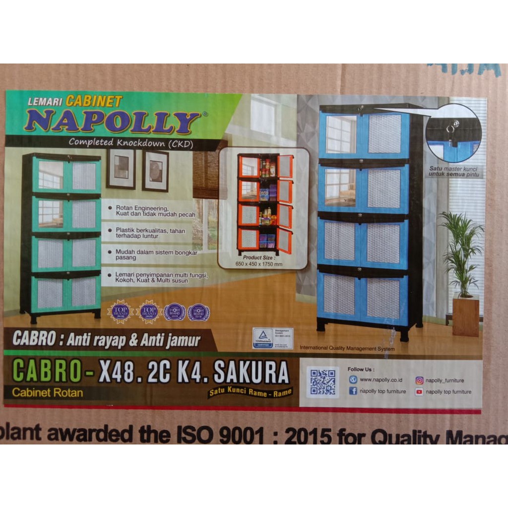 Lemari Cabro X48 2C K4 Sakura Napolly MURAH