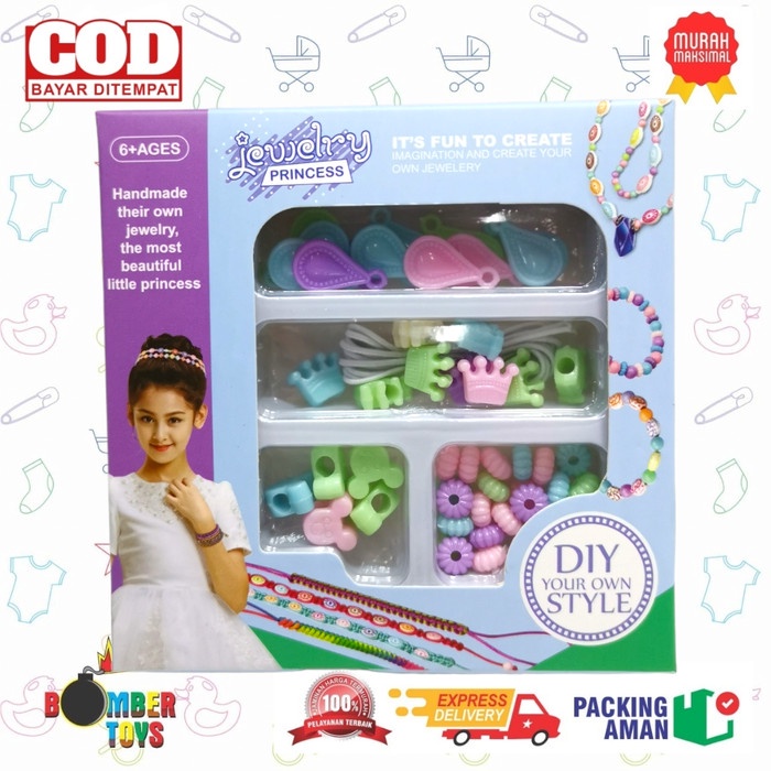 MAINAN ANAK DIY JEWELRY HANDMADE GELANG KREATIF MONTESORI LUCU MENARIK