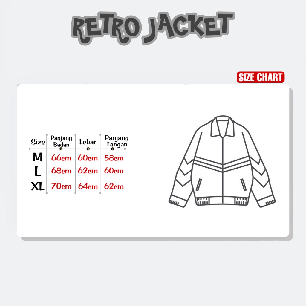 Mcvois Jaket Retro Pria Wanita Jacket Sport Premium Distro