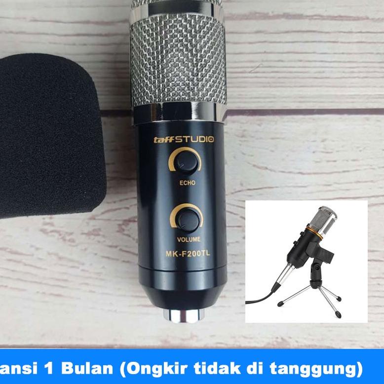 ➵ Mikrofon Kondenser Condenser Microphone 3.5mm with Stand Mini Tripod - Taffstudio MK-F200TL ✪