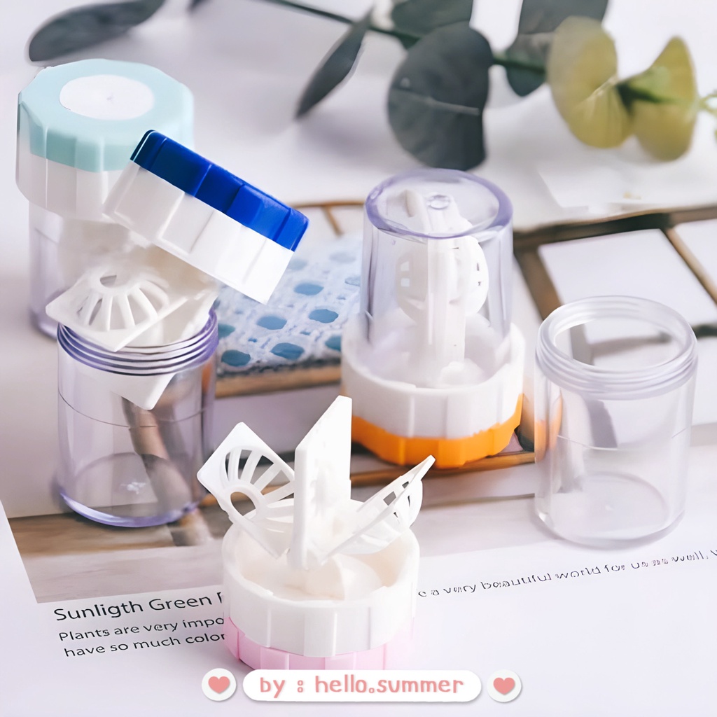 SOFTLENS CLEANER Flaminggo Pink Manual Streamer Tempat Wadah Mesin Pencuci Softlens