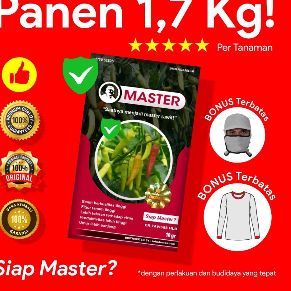 ⚡COD⚡ Benih Cabe Rawit - MASTER - 10 gr / bibit cabai lombok setan putih oren merah unggul kaliber o