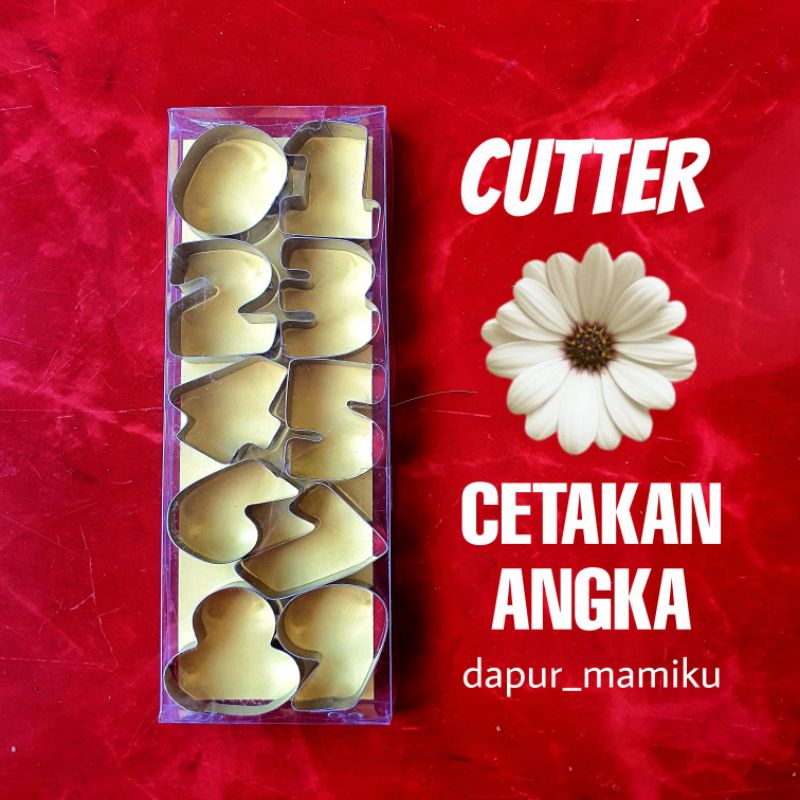 DAPURMAMI Cetakan Angka Cutter Angka Kecil Cutter Adonan