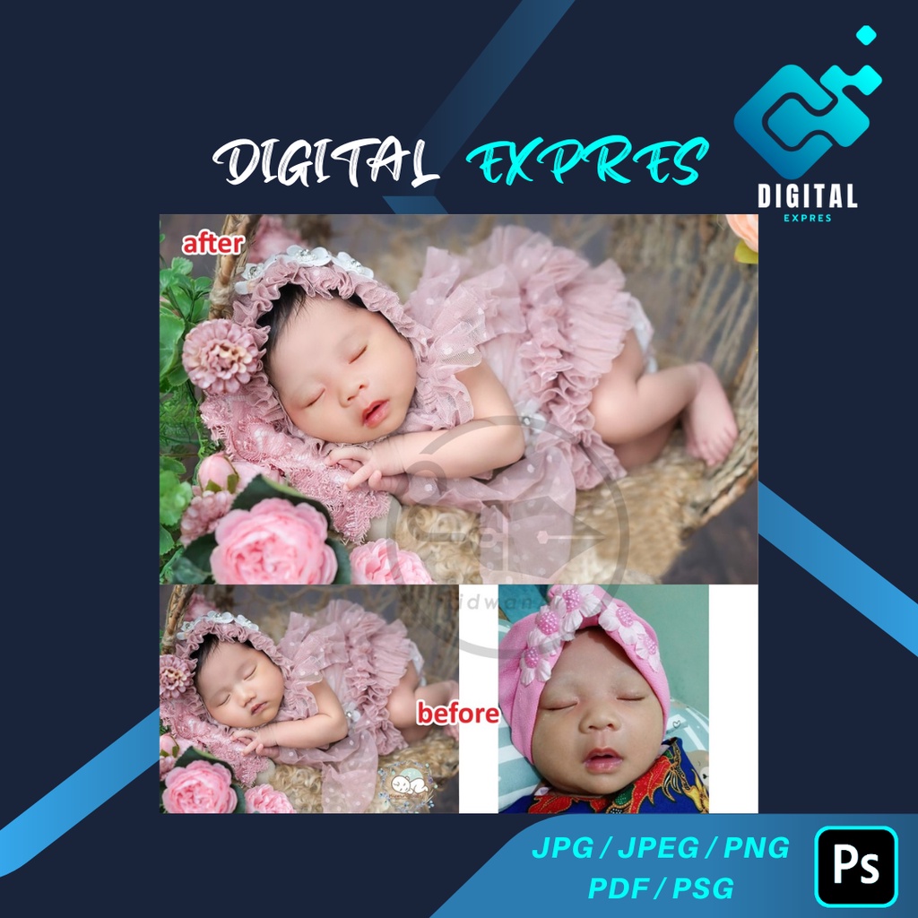 Jasa Edit Foto Bayi Ala Studio / Baby newborn / edit background / Edit Foto Bayi / foto bayi keren /