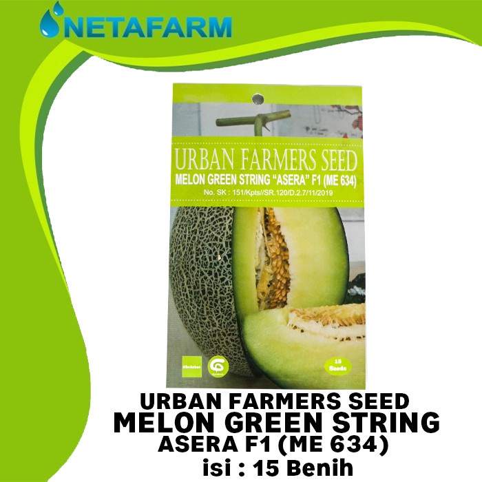 Benih Biji Melon Green String ASERA F1 Urban Farmers Seed - 15 Seed