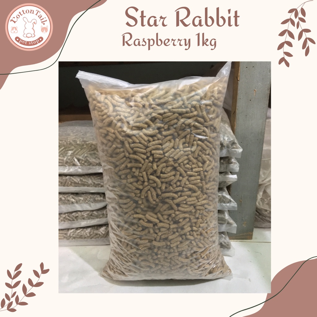 STAR RABBIT RASPBERRY 1KG MAKANAN KELINCI PREMIUM MURAH 1KG