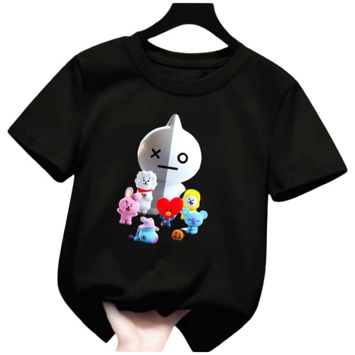 Hzl_outfit Kaos Baju Anak Anak BT21 Annimation BT21 (BAYAR DITEMPAT)