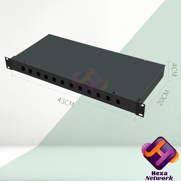 Fiber Optic OTB 12 Core SC | 1U no Drawer ODF OTB 12 Core Kosong