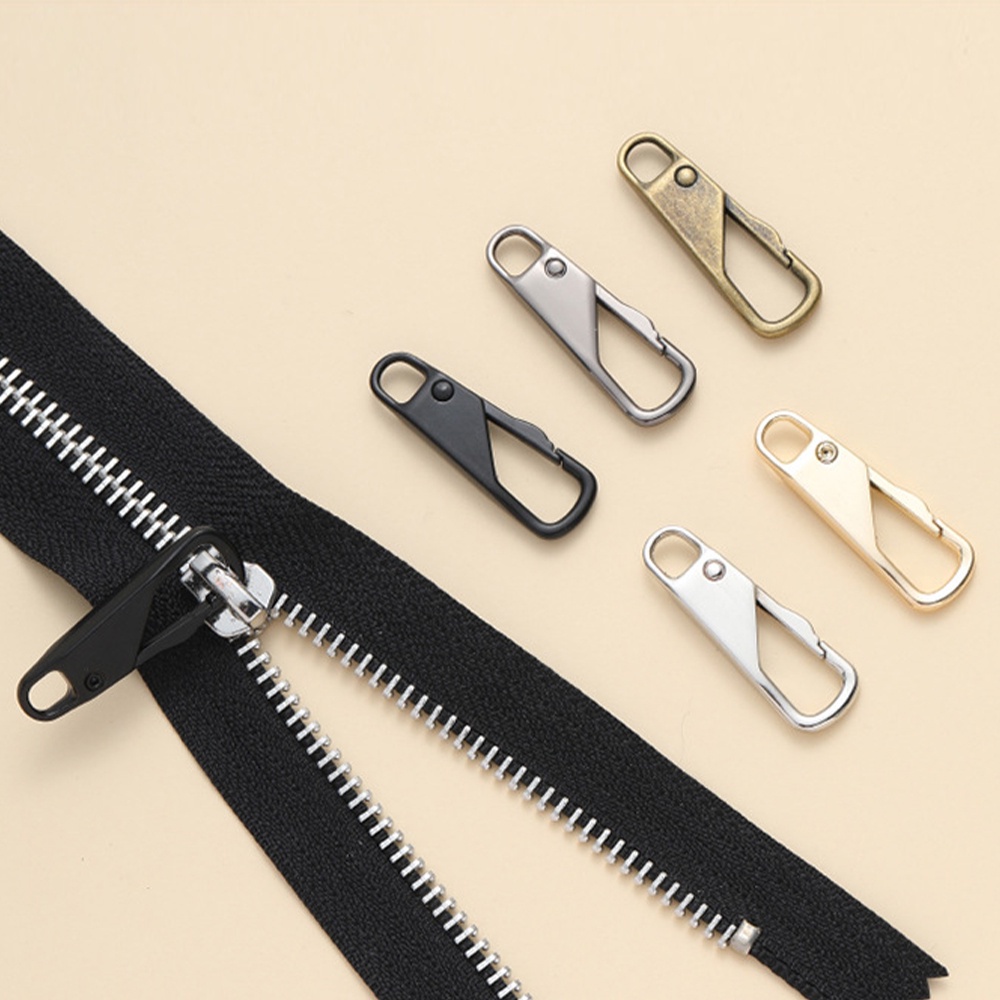 Zipper Slider Puller Removable DIY Jahit Kerajinan Untuk Jaket Bulu Tas Travel Koper Tergantikan Serbaguna Instan Zipper Repair Kit DIY Jahit Zipper Kepala