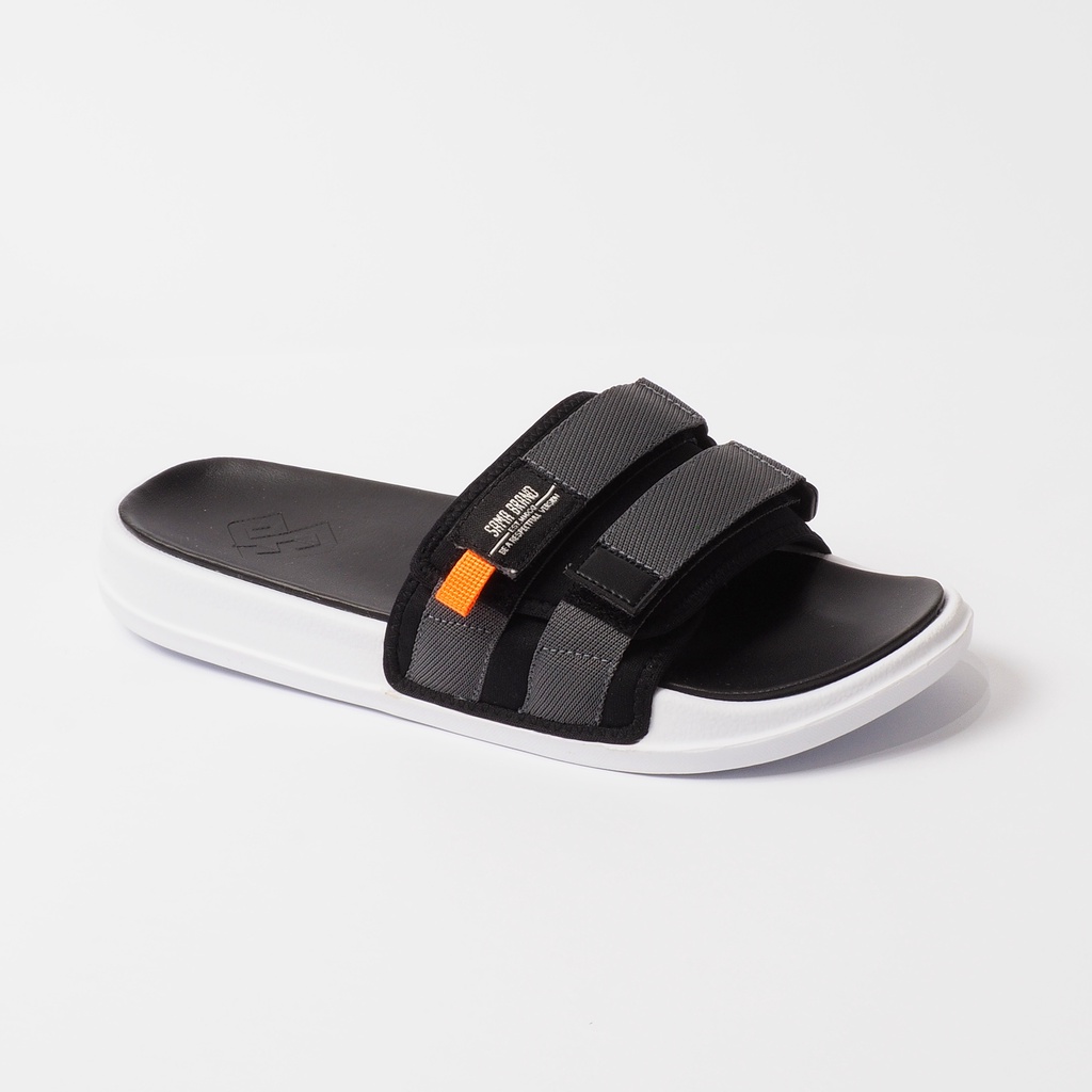 SANDAL SLIDE PRIA - SENDAL SLIP ON FLIP FLOP SELOP | SB SONA GREY ORANGE