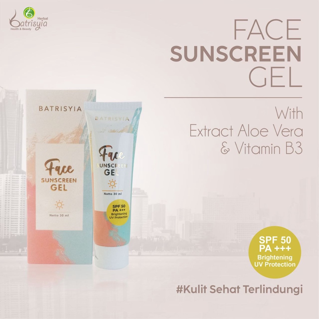 Batrisyia Face Sunscreen Gel SPF 50 PA+++ [30 ml]