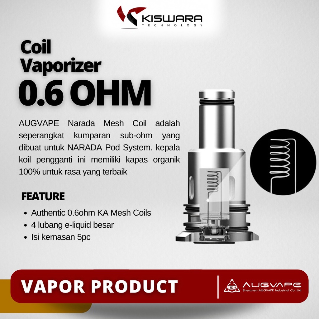 AUGVAPE Narada Mesh 0,6 Ohm Coil Pack 5 PCS