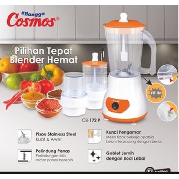 COSMOS BLENDER CB172P / CB-172P / CB 172P (PLASTIK / 1 LITER)