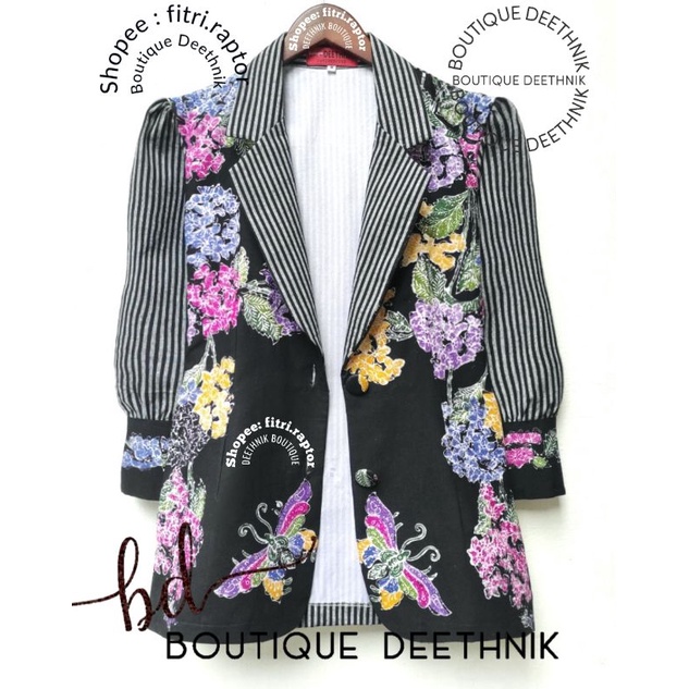 Baju Batik encim asli  baju lurik mix batik Tulis cap Encim Deethnik baju batik wanita motif bunga m