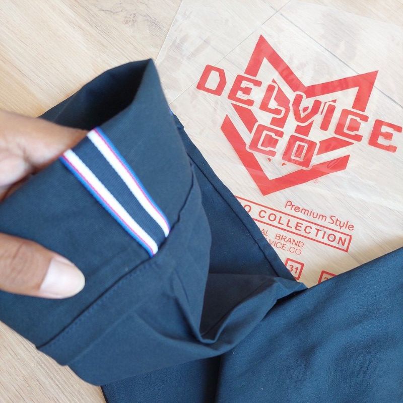 CELANA PRIA CHINO Slim Fit Panjang Pria Kerja Kantor Santai Liburan Cowok Original Delvice Denim Strice Selvedge Distro Hijau army Navy