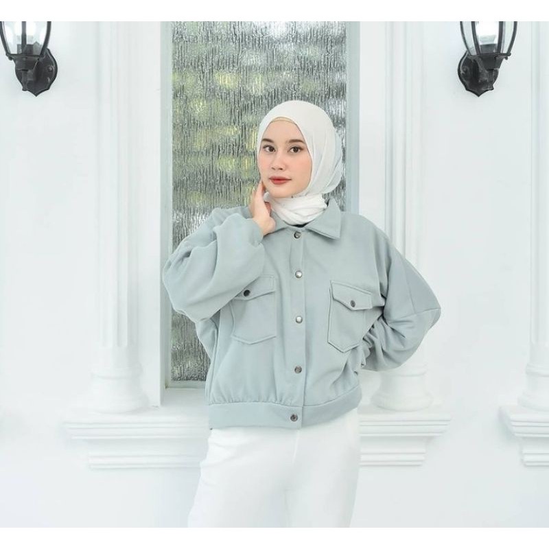 JAKET WANITA OLINE BUTTON DENIM