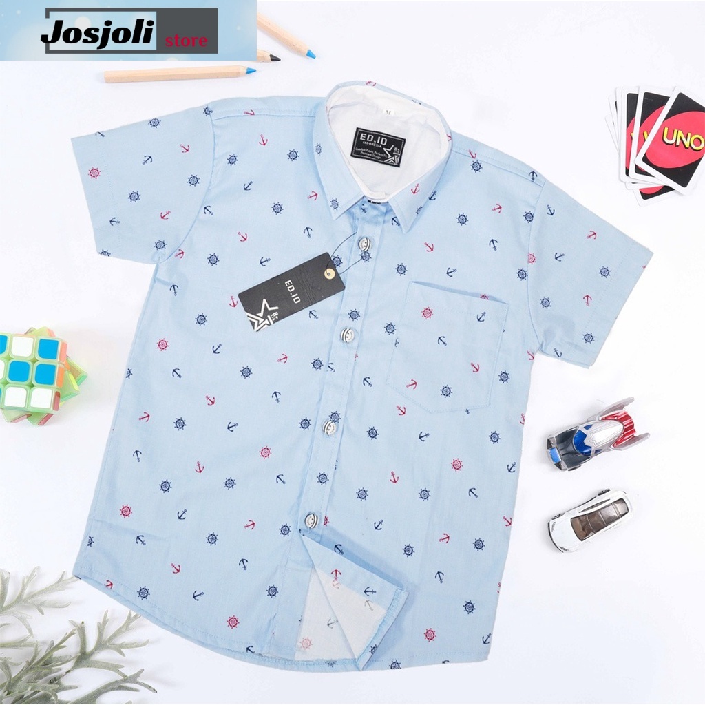 JOSJOLI_STORE/Kemeja Kids Wheel/Atasan Anak Laki-Laki/Size M L XL