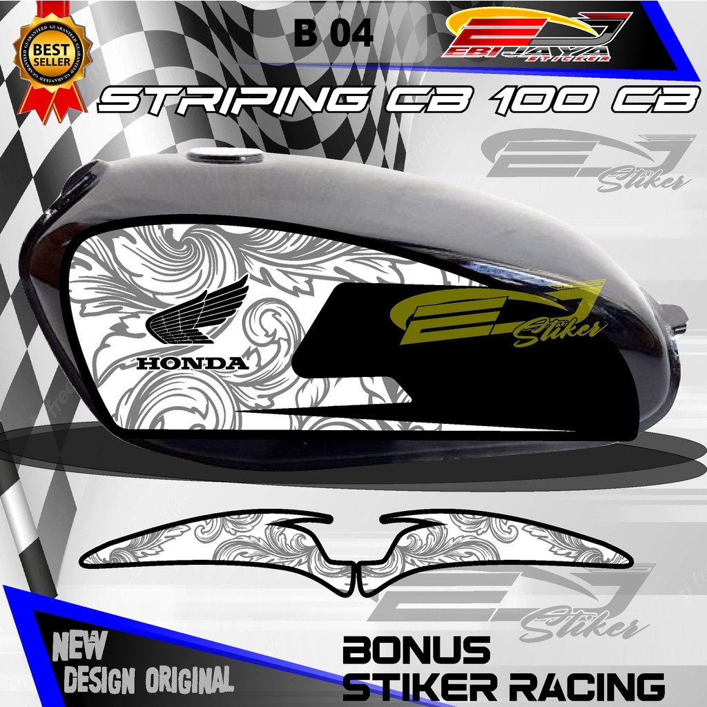 STRIPING CB 100 STANDART / STIKER CB 100 CUSTOM HOLOGRAM DAN NON HOLOGRAM B 04