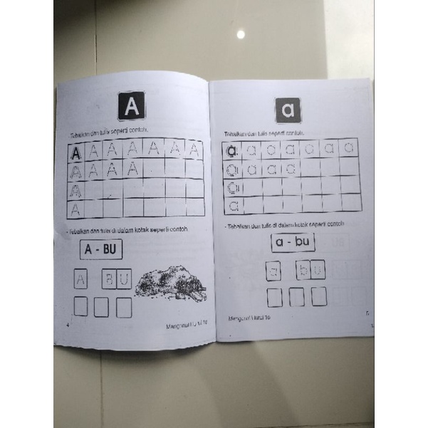 buku mulai mengenal huruf besar kecil 1a dan 1b