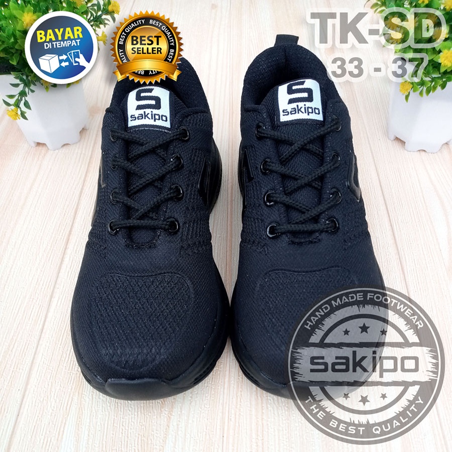 PROMO BTS KEMBALI SEKOLAH !! SEPATU SEKOLAH HITAM POLOS TK SD UKURAN 33 - 37 / SEPATU HITAM ANAK - ANAK TK / SEPATU SEKOLAH SD / SEPATU KIDS ORIGINAL / SAKIPO