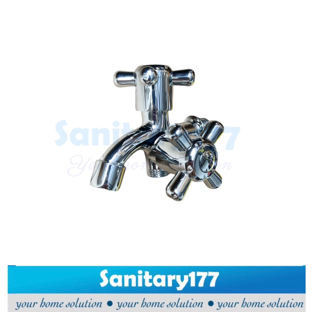 Kran cabang baling A1- keran air double cabang faucet shower double dua kloset mandi sanitary /A66