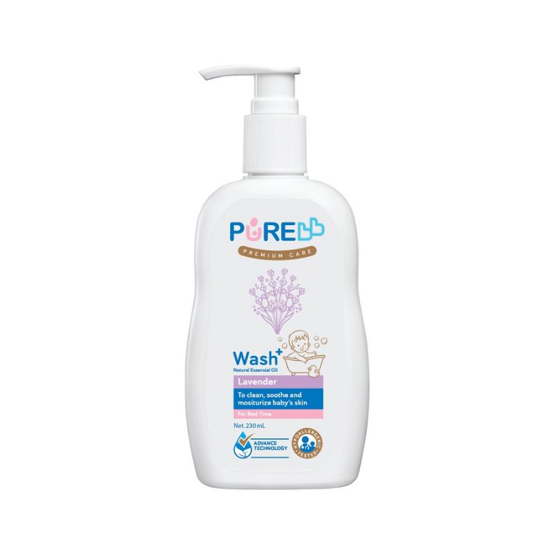 Purebb Wash+ 2in1 Lavender/Sabun dan shmpo bayi