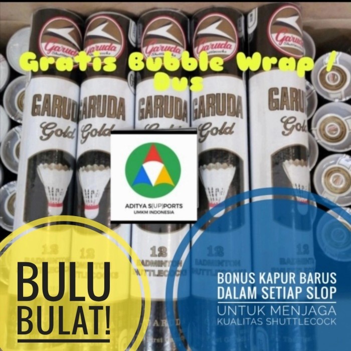 Shuttlecock Kok Shuttlecock Garuda Gold Putih Bulat