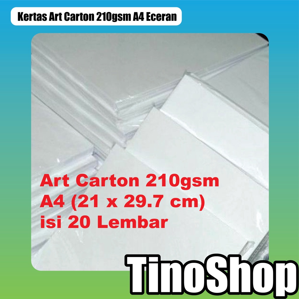 Jual Kertas Art Carton 210gsm A4 Eceran / Kertas Print Art Karton / isi 20 lembar