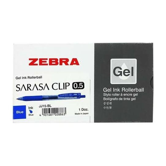 

MURAH Pulpen pen sarasa zebra clip gell 0.5 0.7 1.0 ( hitam & biru)