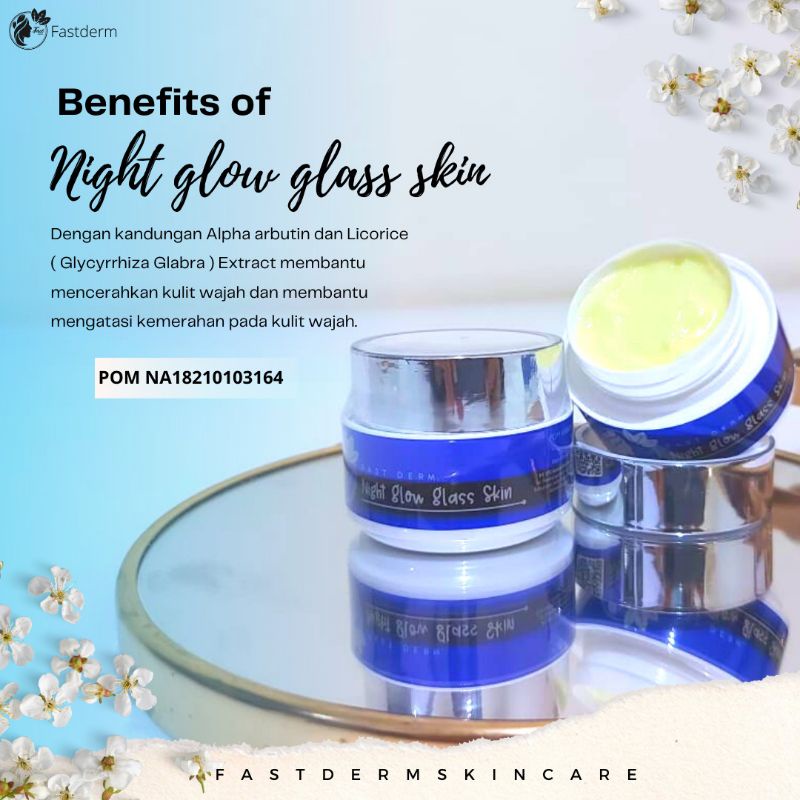 NIGHT CREAM GLASS SKIN FAST DERM SKINCARE