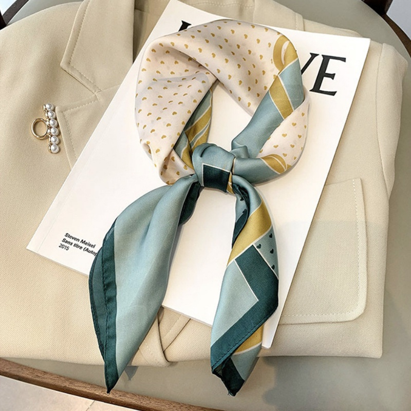 &quot;Ribbon&quot; 70x70 cm, Scarf Leher, Scarf Tas, Bahan High Grade Silk Immitation
