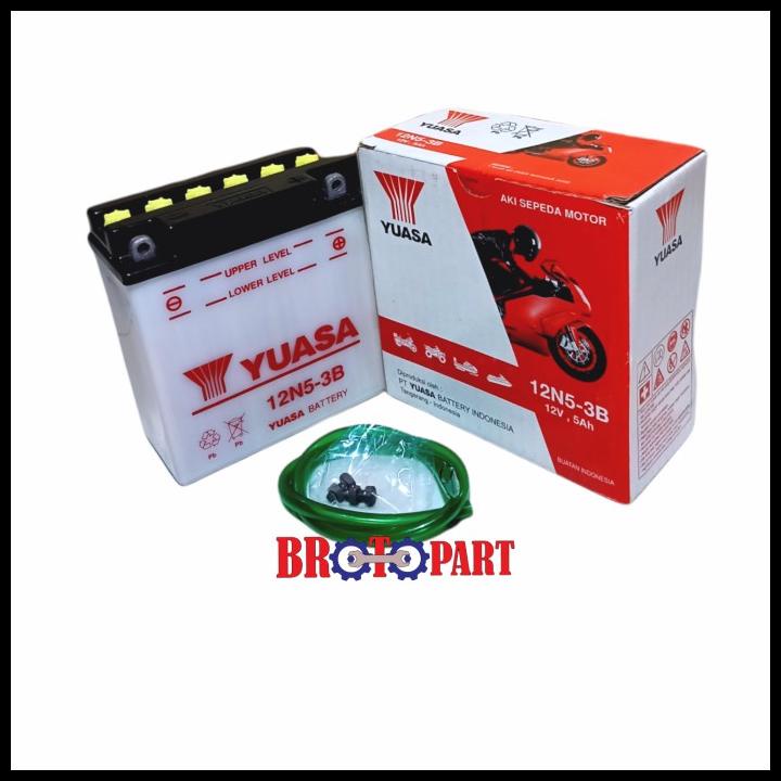 HOT DEAL AKI MOTOR BASAH YUASA 12N5 3B MOTOR BINTER AR 125, HONDA ASTREA GRAND 