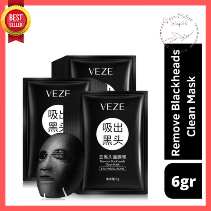 GOS -B411- Masker Komedo Masker Peel Off Veze - Masker Komedo Bamboo Charcoal Blackhead Remover