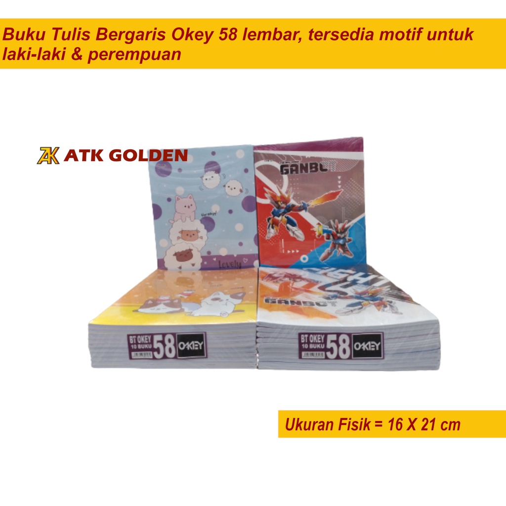 

Buku Tulis Okey 58 lembar